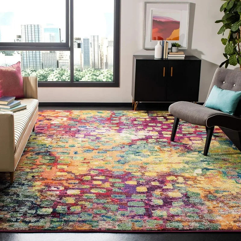 Chic Abstract Watercolor Design Rug